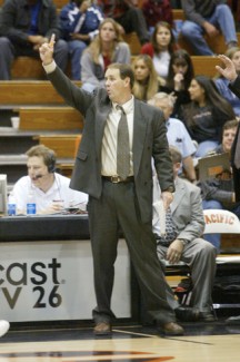 Pacific Media Relations | Courtesy Ron Verlin coaches while assistant coach at Pacific. Verlin spent 19 years in Stockton before being promoted March 26.