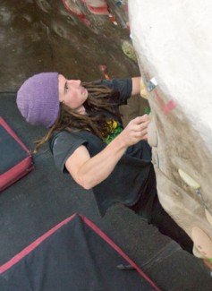 University of Idaho junior Joe Osborn climbs the bouldering wall at the Student Recreation Center. Osborn was part of the UI climbing team that competed in the Northwest Collegiate Climbing Competition last weekend. The team placed fifth overall.