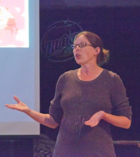 Abi Stomberg | Summer Arg Crystal Kolden, College of Science Assistant Professor, gave a lecture on Wildfires in the West 6 p.m.  May 21 during Science on Tap. The event was held at the Moose Lodge.