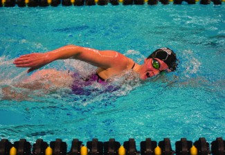 Tony Marcolina | Argonaut Idaho freestylers compete at the UI Swim Center Oct. 18 against Northern Colorado. Junior Rachel Millet led Idaho in day one at the U.S. Short Course Nationals on Tuesday with a finals appearance in the individual medley. The Vandals compete in nationals until Saturday.