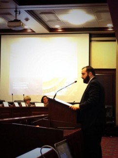 Chloe Rambo | Argonaut Principle Evaluator of the Office of Performance Evaluations Bryon Welch presents a report to the joint Change in Employee Compensation committee Friday describing the disparities between legislative intent and implementation concerning employee salary.