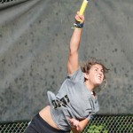Nathan Romans | Argonaut Junior Belen Barcenilla practices Wednesday at the Memorial Gym Tennis Courts. Bar- cenilla and the Vandals will compete Friday to Sunday in the Cougar Classic in Pullman.