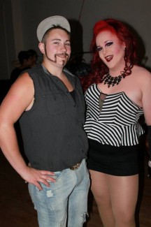 From left: Justin Case and Aquasha DeLusty at a Tabikat performance earlier this year.