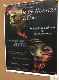 |Argonaut Promoting the upcoming event on Saturday, the El Color de Nuestra Tierra stands among other advertised student events