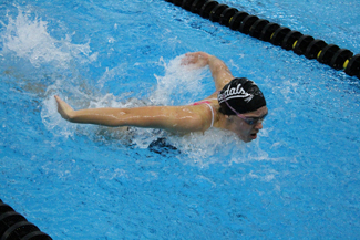 Jose Bendeck | Argonaut Jamie Sterbis wins the 200 fly competition Saturday against BSU.