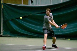 File photo by Nate Mattson | Argonaut Junior Odon Barta practices in the Kibbie Dome Feb. 18. the Vandals compete in the Pacific-Mountain Invitational Friday.