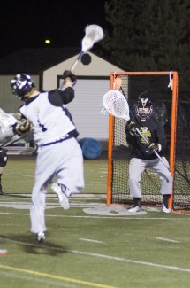 Nathan Romans | Argonaut Senior goalie Craig Patrick defends against a shot during practice Wednesday at the SprinTurf fields. Idaho plays Oregon State Saturday at 12:30 p.m. at the SprinTurf.