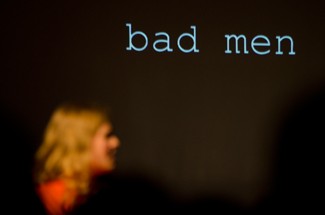 Nathan Romans | Argonaut Aimee Briscoe performs "Bad Men" during "Any One of Us: Words from Prison" presented by the University of Idaho Women's Center Friday in the International Ballroom in the Bruce Pitman Center, formerly the Student Union Building.