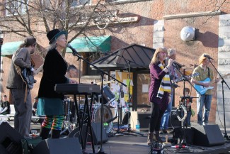 Genie Tran | Argonaut Local band Henry C and the Willards played music downtown at Moscow Thursday, the first-ever City of Moscow event to complement UI's Vandal Friday.