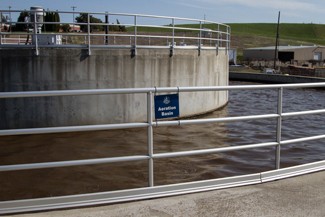 Aeration Basin section of the Water Treatment facility's system.