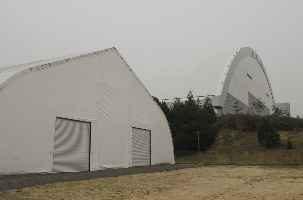 Nathan Romans | Argonaut The Idaho Fan Zone sits next to Kibbie Dome on the North Kibbie Activities Field and is a new area that fans can utilize before football games for Vandal gear, live music and food. Idaho's first football game of the season is Thursday, Sept. 3 in the Kibbie Dome against Ohio Universsity.