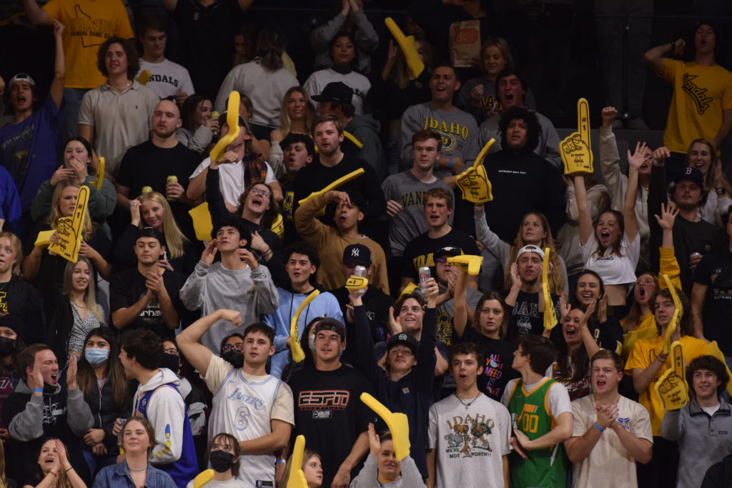 Fans cheer at the Idaho vs Long Beach game on Nov. 10 at the ICCU Arena. Saydee Brass | Argonaut